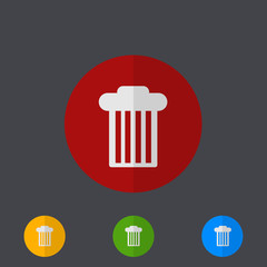 Vector modern circle icons set on gray