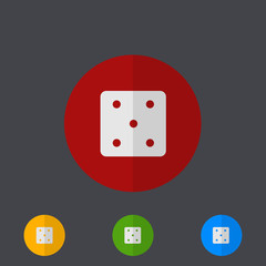 Vector modern circle icons set on gray