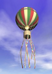 Hot air balloon - 3D render
