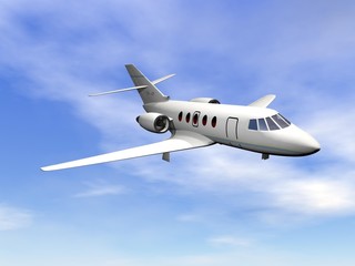 Private jet plane - 3D render