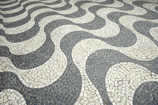 Copacabana Beach Tile Boardwalk Rio de Janeiro
