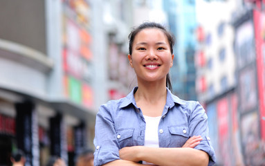 leisure woman  at street