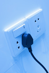 Electric socket on the wall 