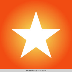 Star vector icon on colorful background