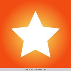 Star vector icon on colorful background