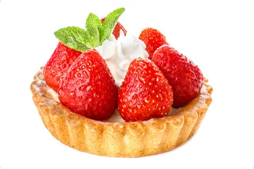 Photo sur Plexiglas Dessert Dessert aux fraises