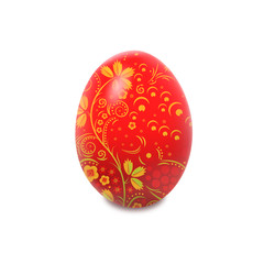 Easter egg with hohloma pattern
