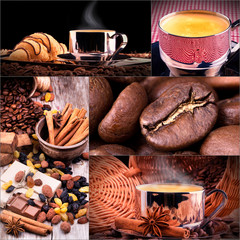 Collage of coffee details