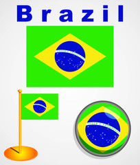 Fototapeta premium Brazil flag