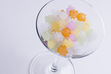 グラスにはいった金平糖