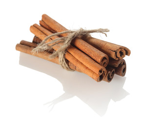 cinnamon sticks tied with a rope