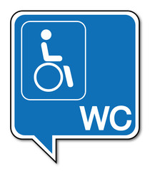 Logo toilettes personnes handicapées.