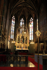 Fototapeta na wymiar The main altar of the basilica