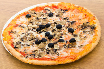 Pizza with mushrooms