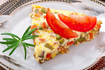 Omelette with vegetables