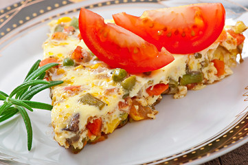 Omelette with vegetables