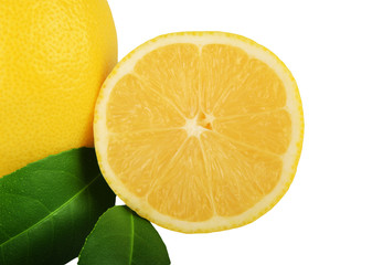 Fototapeta na wymiar Lemon isolated on white