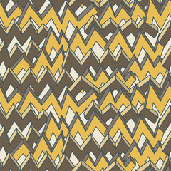 Multicolor zigzag line seamless pattern. Vector