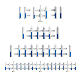 Guardrail on the road isolated