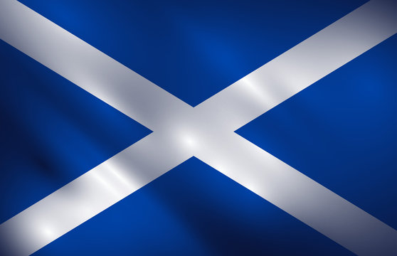 Scotland waving flag illustration vector