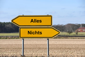 Alles oder Nichts, Spiel, Gewinn, Verlust, Scheideweg, Risiko