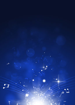 Classic Music Blue Background