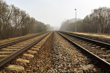 railway in morning