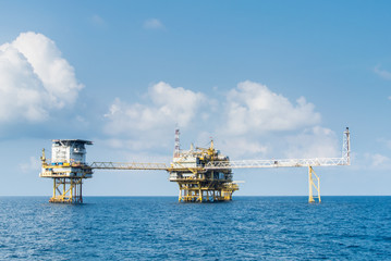 oil platform on the sea