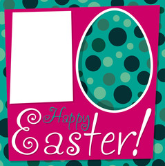 Bright retro Easter card in vector format.