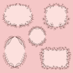 Collection of floral frames.