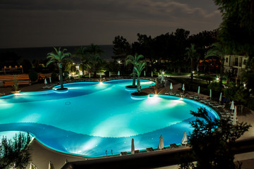 pool at night