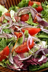 salad with raw vegetables