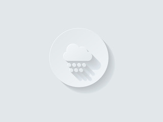 Floating Weather Icon with Long Shadow