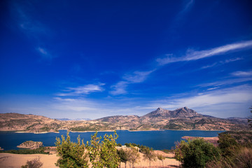 Naklejka premium Zahara reservoir, Andalusia, Spain