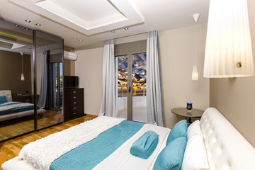 luxury bedroom with beautiful sea view