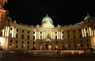 Fototapeta na wymiar St. Michael's Wing of Hofburg Palace in Vienna