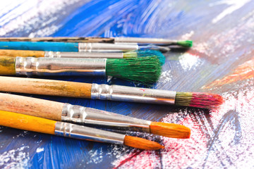 Obraz premium Paints and brushes