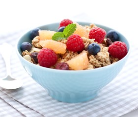 Breakfast cereals with fruits
