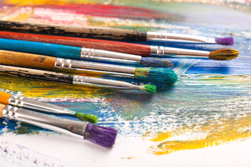 Obraz premium Paints and brushes
