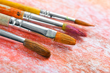 Fototapeta premium Paints and brushes