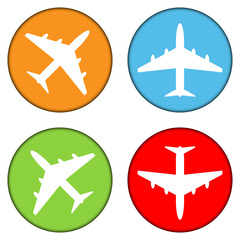 Airplane buttons set