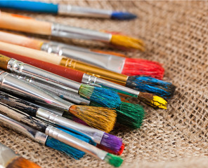 Obraz premium Paints and brushes