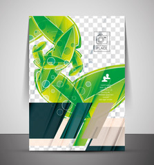 Green design business corporate print template