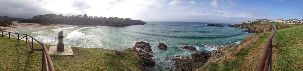 Panoramic view of Tapia de Casariego beach