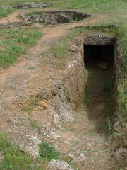 Fototapeta premium prehistorical grave at angelu ruju, alghero, sardinia
