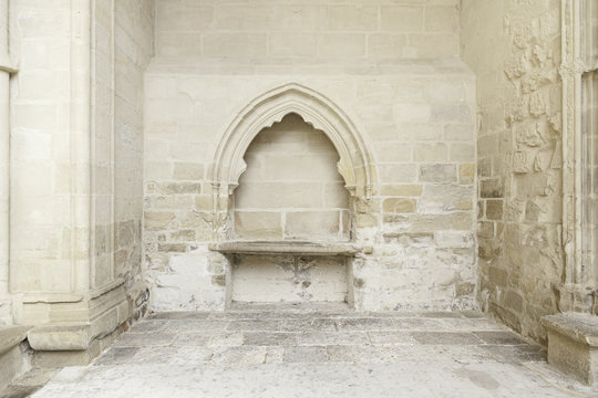 Stone wall inside a church