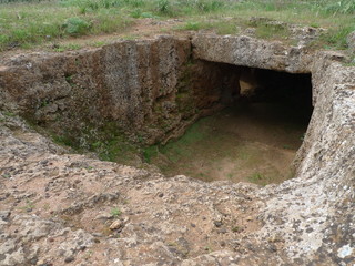 prehistorical grave at angelu ruju, alghero, sardinia