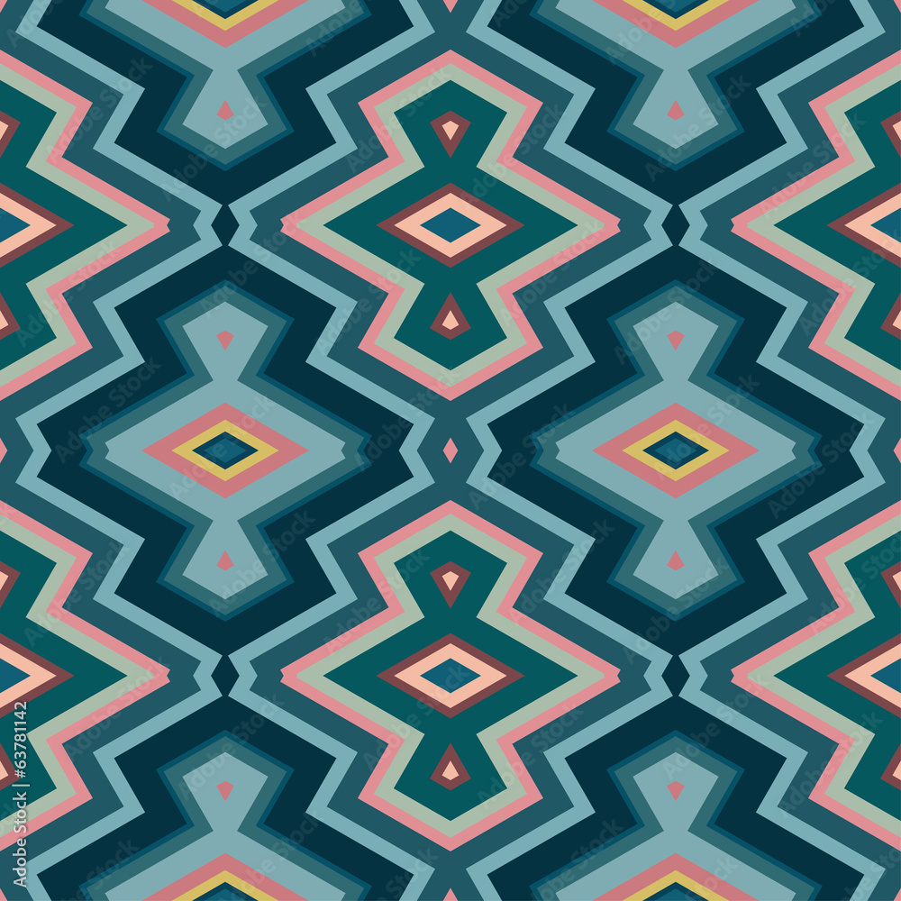 Aufkleber color abstract retro zigzag vector background