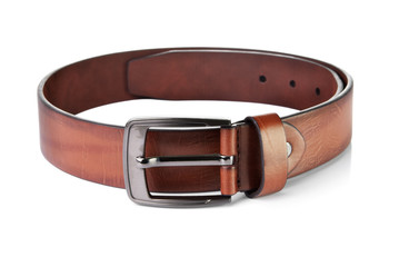 Brown leather belt