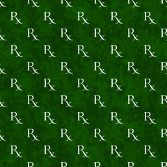 Green and White Prescription symbol Pattern Repeat Background